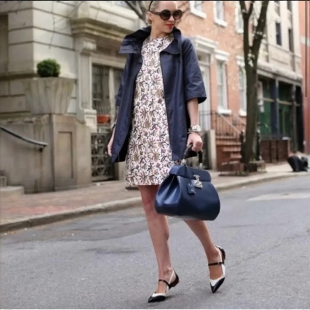 New! TORY BURCH LEILA Silk Print Shift Dress Size 6 - Picture 3 of 10